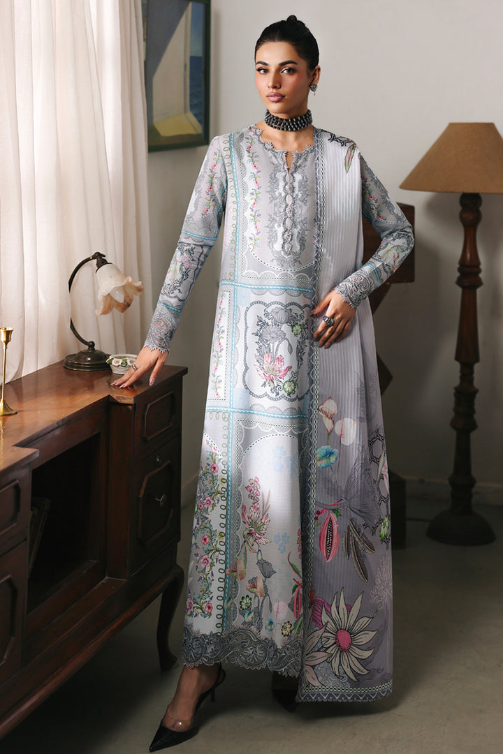 3-PC Unstitched Jacquard Weaved Digital Printed Qprints By Qalamakar | MARLA