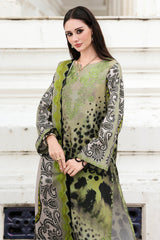 3-PC Unstitched Embroidered Printed Linen By Charizma | CCW6-10
