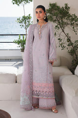 3-PC Unstitched Embroidered Lawn Sahil By Qalamkar | REHMA