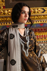 3-PC Unstitched Embroidered Printed Linen By Charizma | CCW6-09
