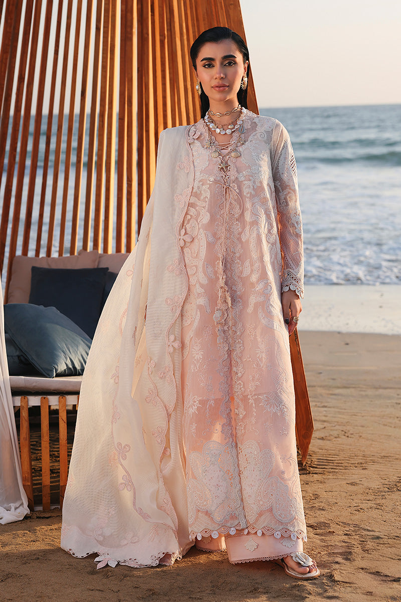 3-PC Unstitched Embroidered Lawn Sahil By Qalamkar | MAHUR