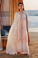 3-PC Unstitched Embroidered Lawn Sahil By Qalamkar | MAHUR