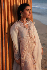 3-PC Unstitched Embroidered Lawn Sahil By Qalamkar | MAHUR