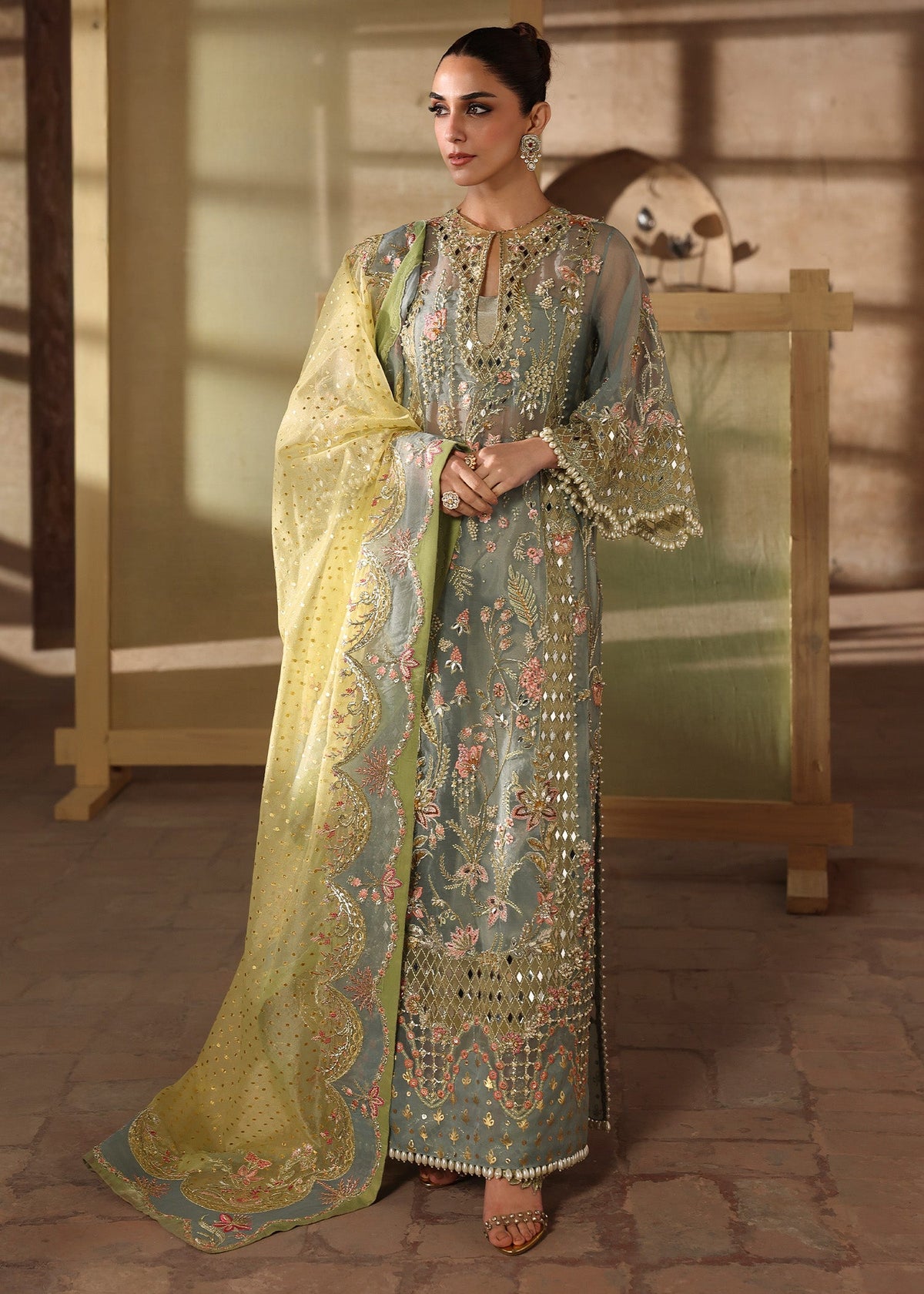 3-PC Unstitched Embroidered Wedding By Crimson | JHALAK