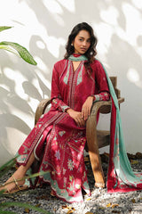 3-PC Unstitched Digital Printed Lawn Qprints By Qalamkar | BRIE