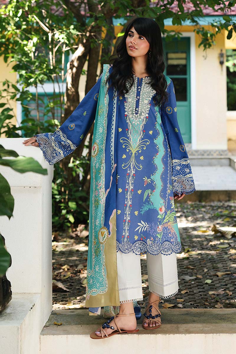 3-PC Unstitched Digital Printed Lawn Qprints By Qalamkar | VIONA