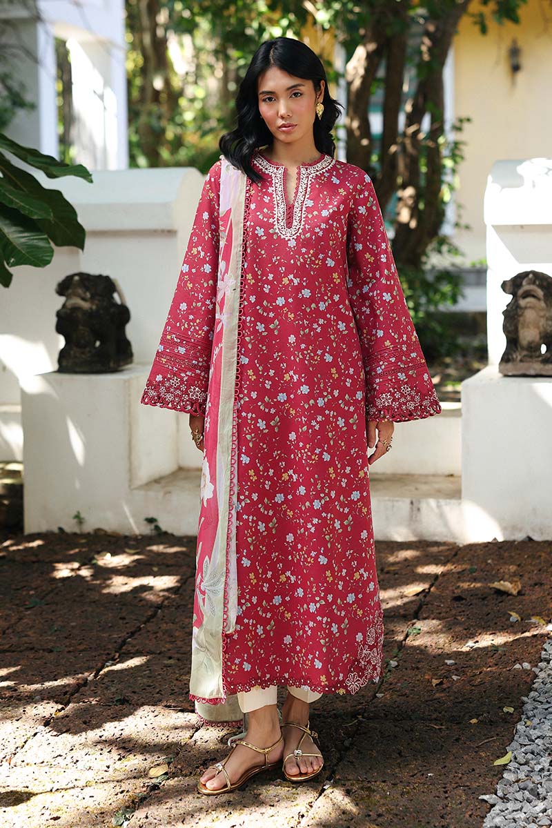 3-PC Unstitched Digital Printed Lawn Qprints By Qalamkar | LENA