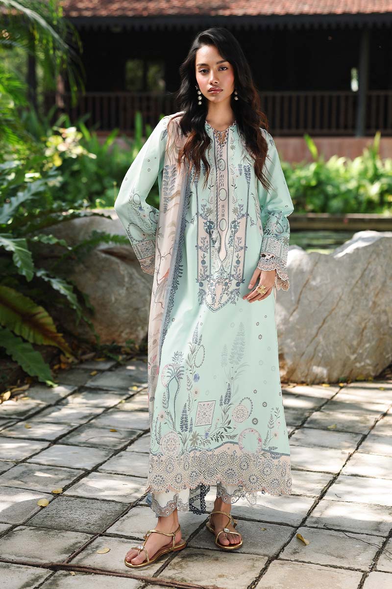 3-PC Unstitched Digital Printed Lawn Qprints By Qalamkar | SLONA