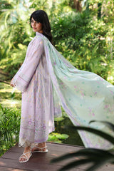 3-PC Unstitched Digital Printed Lawn Qprints By Qalamkar | FIONA