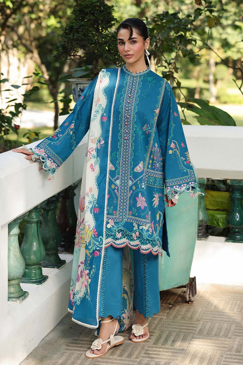3-PC Unstitched Digital Printed Lawn Qprints By Qalamkar | CAIRE
