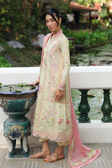 3-PC Unstitched Digital Printed Lawn Qprints By Qalamkar | MAIRI