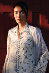 3-PC Unstitched Digital Printed Lawn Qprints By Qalamkar | AERIN