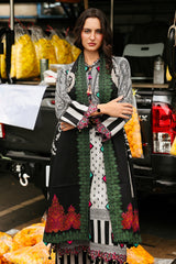 3-PC Unstitched Embroidered Printed Linen By Charizma | CCW6-08