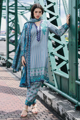 3-PC Unstitched Embroidered Printed Linen By Charizma | CCW6-06