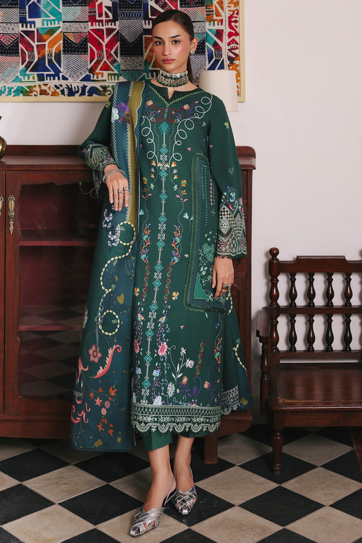 3-PC Unstitched Jacquard Weaved Digital Printed Qprints By Qalamakar | KARLA