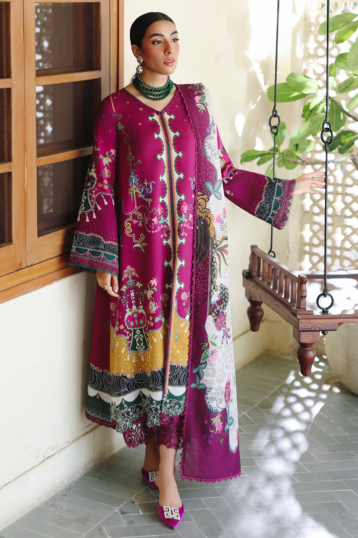 3-PC Unstitched Jacquard Weaved Digital Printed Qprints By Qalamakar | LACEY