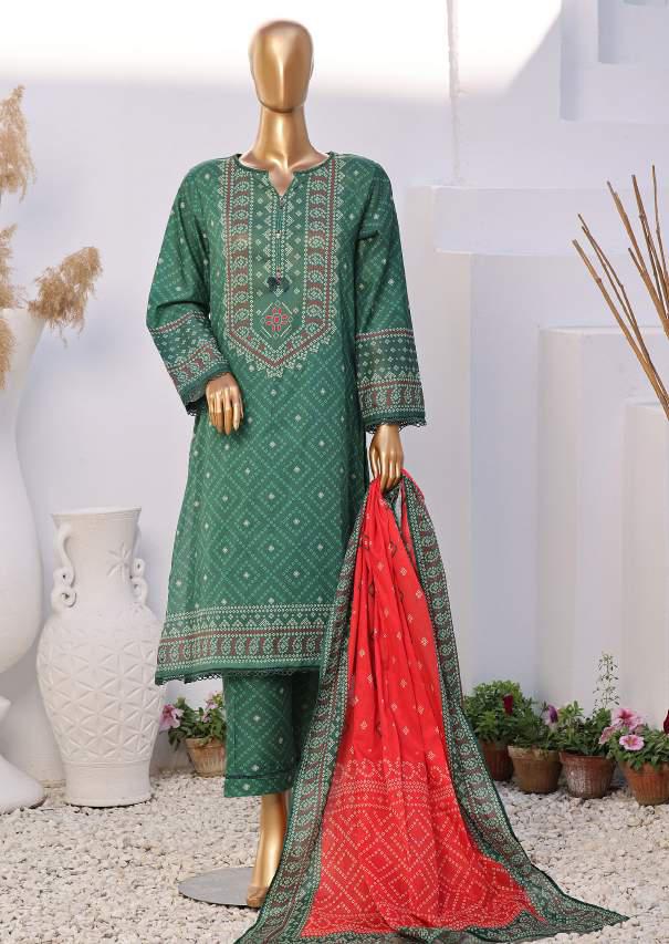 D-05 | 3 PC Stitched Printed Co-Ords Lawn Chunri By Sadabahar