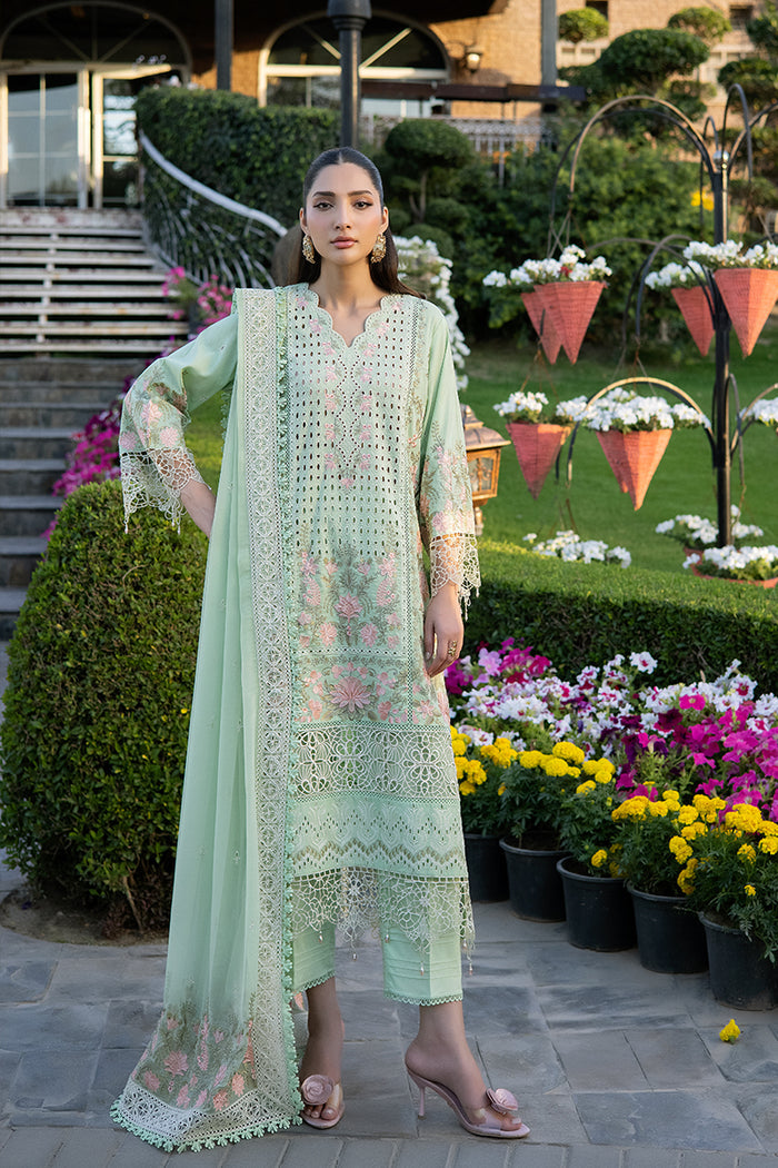 3-PC Unstitched Embroidered Lawn Amani By Raeesa Premium | AM-005
