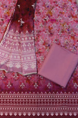 3-PC Unstitched Printed Lawn With While Lawn Dupatta | P01
