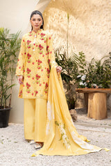 3 Pc Unstitched Printed Lawn Suit Elaheh By M.Basic | MB-ELHV1-06