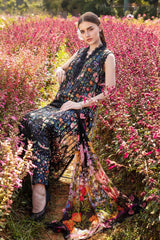 MPT-2507-B | 3Pc Unstitched Suit Printed Lawn Spring Summer 25 M Print By Maria B