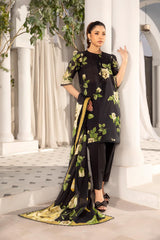 3 Pc Unstitched Printed Lawn Suit Elaheh By M.Basic | MB-ELHV1-07