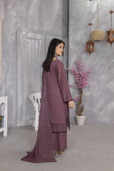 4-PC Unstitched Lawn Embroidery Sequence Shirt Crinkle Embroidered Dupatta | WL-148