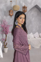 4-PC Unstitched Lawn Embroidery Sequence Shirt Crinkle Embroidered Dupatta | WL-148