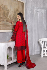 4-PC Unstitched Lawn Embroidery Sequence Shirt Crinkle Embroidered Dupatta | WL-145