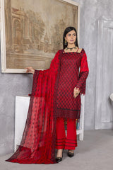 4-PC Unstitched Lawn Embroidery Sequence Shirt Crinkle Embroidered Dupatta | WL-145