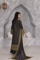 4-PC Unstitched Lawn Embroidery Sequence Shirt Crinkle Embroidered Dupatta |WL-143