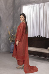 4-PC Unstitched Lawn Embroidery Sequence Shirt Crinkle Embroidered Dupatta | WL-147