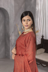 4-PC Unstitched Lawn Embroidery Sequence Shirt Crinkle Embroidered Dupatta | WL-147