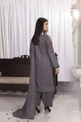 4-PC Unstitched Lawn Embroidery Sequence Shirt Crinkle Embroidered Dupatta | WL-150