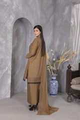 4-PC Unstitched Lawn Embroidery Sequence Shirt Crinkle Embroidered Dupatta |WL-144