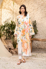 3 Pc Unstitched Printed Lawn Suit Elaheh By M.Basic | MB-ELHV1-08
