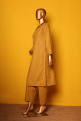 KC-09 Khaddar 2piece Stitched Mustard - Ready to wear