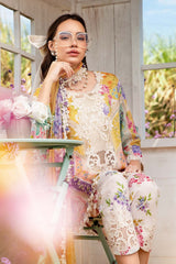 MPT-2509-A | 3Pc Unstitched Suit Printed Lawn Spring Summer 25 M Print By Maria B