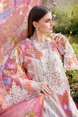 MPT-2509-B | 3Pc Unstitched Suit Printed Lawn Spring Summer 25 M Print By Maria B