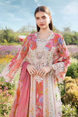 MPT-2509-B | 3Pc Unstitched Suit Printed Lawn Spring Summer 25 M Print By Maria B