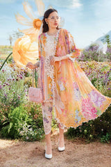 MPT-2509-A | 3Pc Unstitched Suit Printed Lawn Spring Summer 25 M Print By Maria B