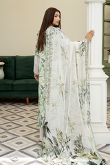 3-PC Unsttiched Embroidered Printed Lawn Zoya By Johra | JS-602