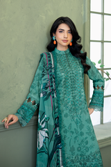 3-PC Unsttiched Embroidered Printed Lawn Serene By Johra | JS-662