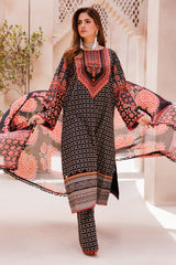 CP4-58 | 3Pc Unstitched Suit Printed Lawn Black Edition Vol-07 C-Prints By Charizma
