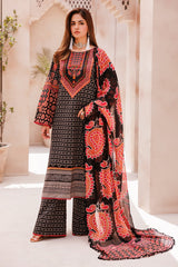 CP4-58 | 3Pc Unstitched Suit Printed Lawn Black Edition Vol-07 C-Prints By Charizma