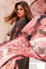 CP4-58 | 3Pc Unstitched Suit Printed Lawn Black Edition Vol-07 C-Prints By Charizma