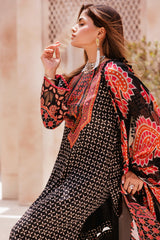CP4-58 | 3Pc Unstitched Suit Printed Lawn Black Edition Vol-07 C-Prints By Charizma