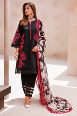CP4-59 | 3Pc Unstitched Suit Printed Lawn Black Edition Vol-07 C-Prints By Charizma