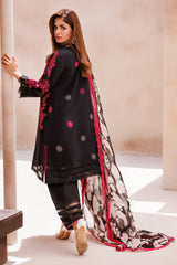 CP4-59 | 3Pc Unstitched Suit Printed Lawn Black Edition Vol-07 C-Prints By Charizma