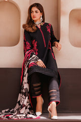 CP4-59 | 3Pc Unstitched Suit Printed Lawn Black Edition Vol-07 C-Prints By Charizma